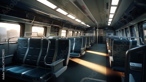 Future: The Interior of the Train - 8K Photorealistic Image