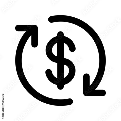 cash flow glyph icon