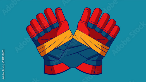 Specialized hard plastic hand wraps providing stability and protection to the wrists and knuckles during heavy bag training.