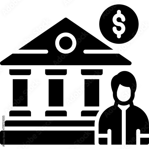Job In Bank Icon