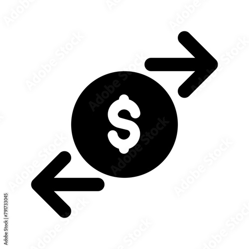 money transfer glyph icon photo