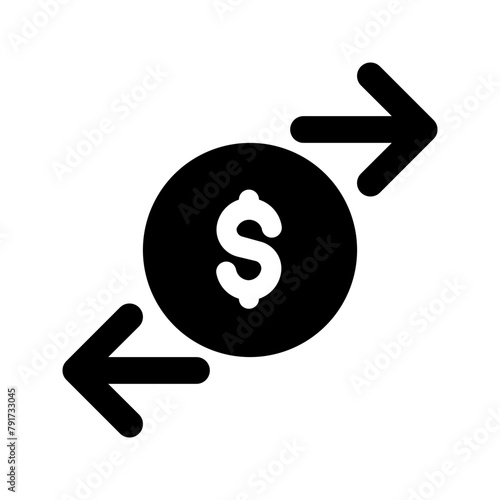 money transfer glyph icon