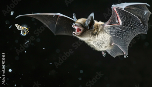 a bat flying in the air photo