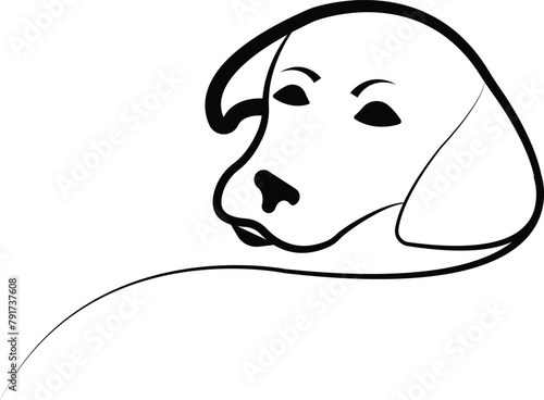 A sleek, modern vector of a dog, characterized by clean lines and vibrant colors. Its dynamic pose exudes confidence and vitality, capturing the essence of canine spirit in a contemporary style.