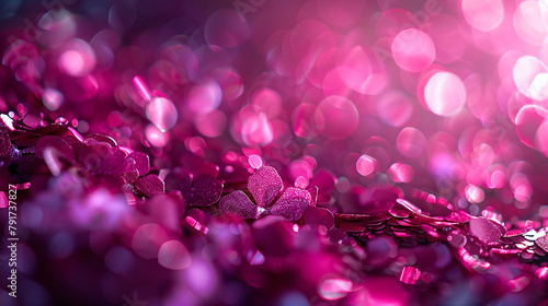 Vibrant Pink Bokeh Lights on Textured Surface for Festive Backgrounds photo