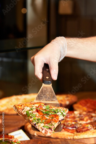 Serving and selling traditional Italian pizza
