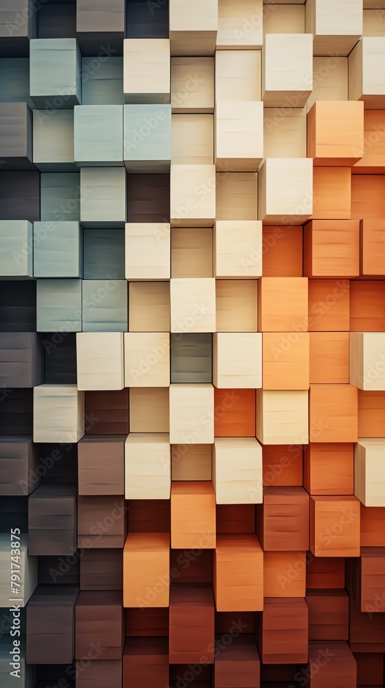 a wall of cubes with different colors a wall of cubes with different colors