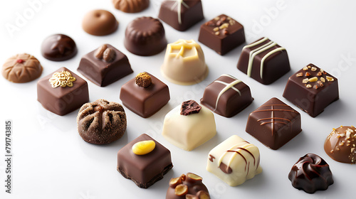 white background chocolate craftsman collection