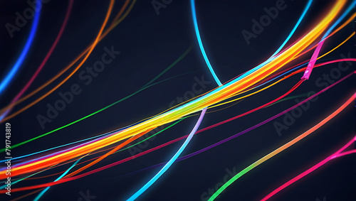 A Glowing data cables transferring information  wallpaper style concepts  abstract