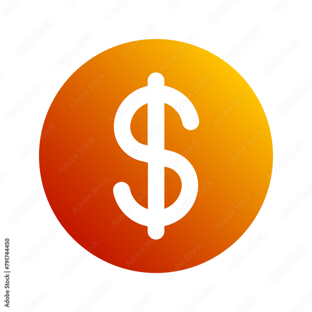 dollar gradient icon dollar gradient icon