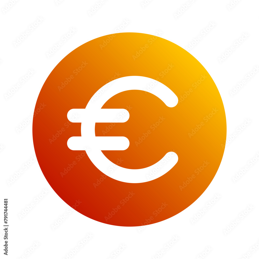 Obraz premium euro gradient icon