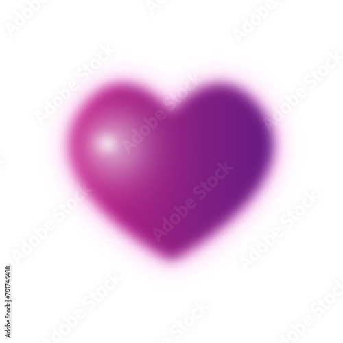 Soft Purple heart with transparent background
