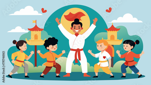 An annual fundraising event organized by a local martial arts academy to support a charity that provides martial arts training to children