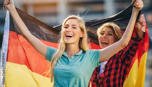 Sport Fussball Fan mit Flagge