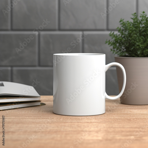 create professional white mug mockup сreated with Generative Ai