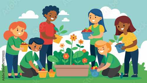 A team of volunteers with green thumbs helped revamp a neglected school garden adding colorful flowers and fresh vegetables. The students were