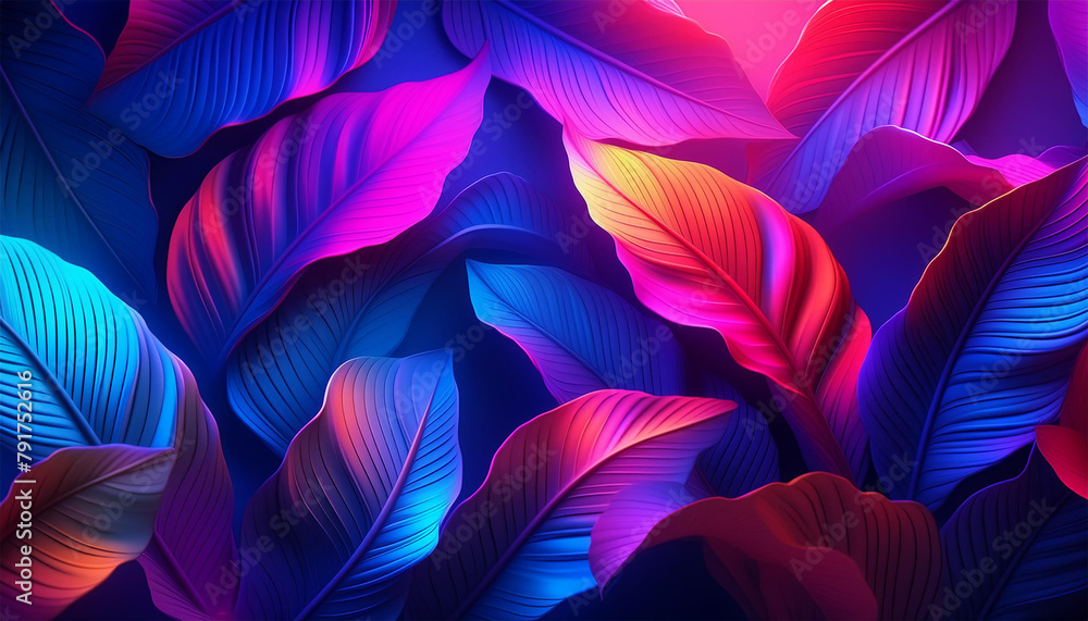 abstract background with flowers neon botanic background abstract background with flowers neon botanic background