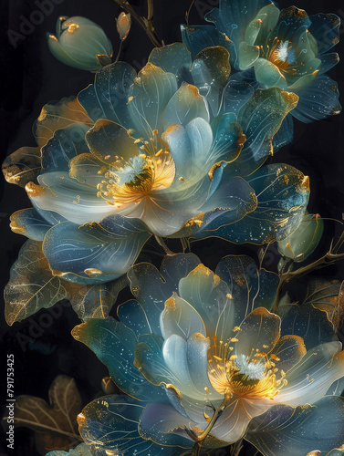 Epiphyllum flowers close up