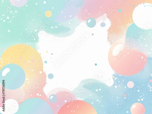  Pastel pink abstract background with circles 