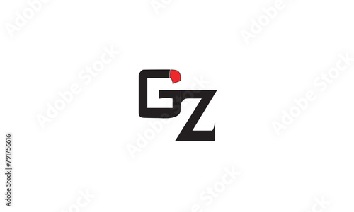 GZ, ZG , Z , G , Abstract Letters Logo Monogram © saba