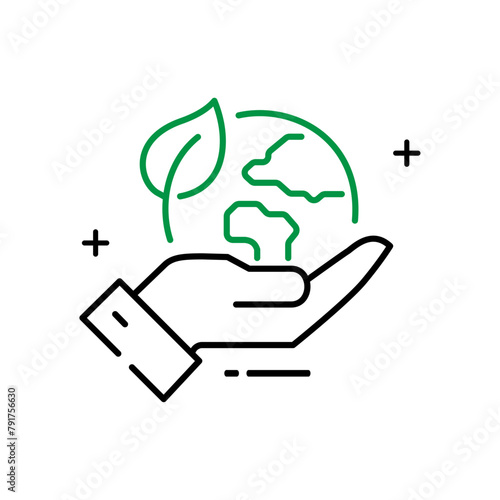 Global Ecology Vector Icon Design