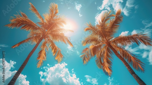 palm tree and sky © Phimchanok