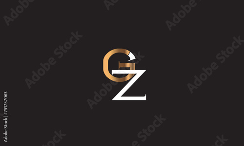 GZ, ZG , Z , G , Abstract Letters Logo Monogram