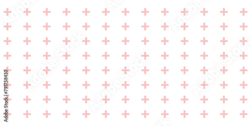 Medical cross and plus addition background. Hospital and pharmacy abstract seamless background.