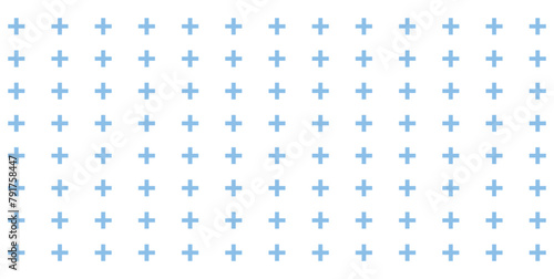 Medical cross and plus addition background. Hospital and pharmacy abstract seamless background.