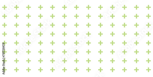 Medical cross and plus addition background. Hospital and pharmacy abstract seamless background.