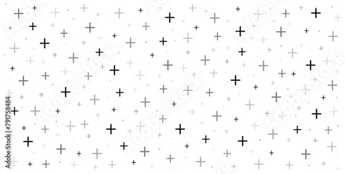 Medical cross and plus addition background. Hospital and pharmacy abstract seamless background.