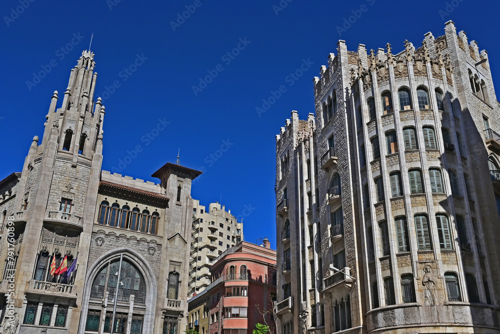 Barcellona, case, palazzi e decorazioni della Barcellona modernista - Catalogna, Spagna	