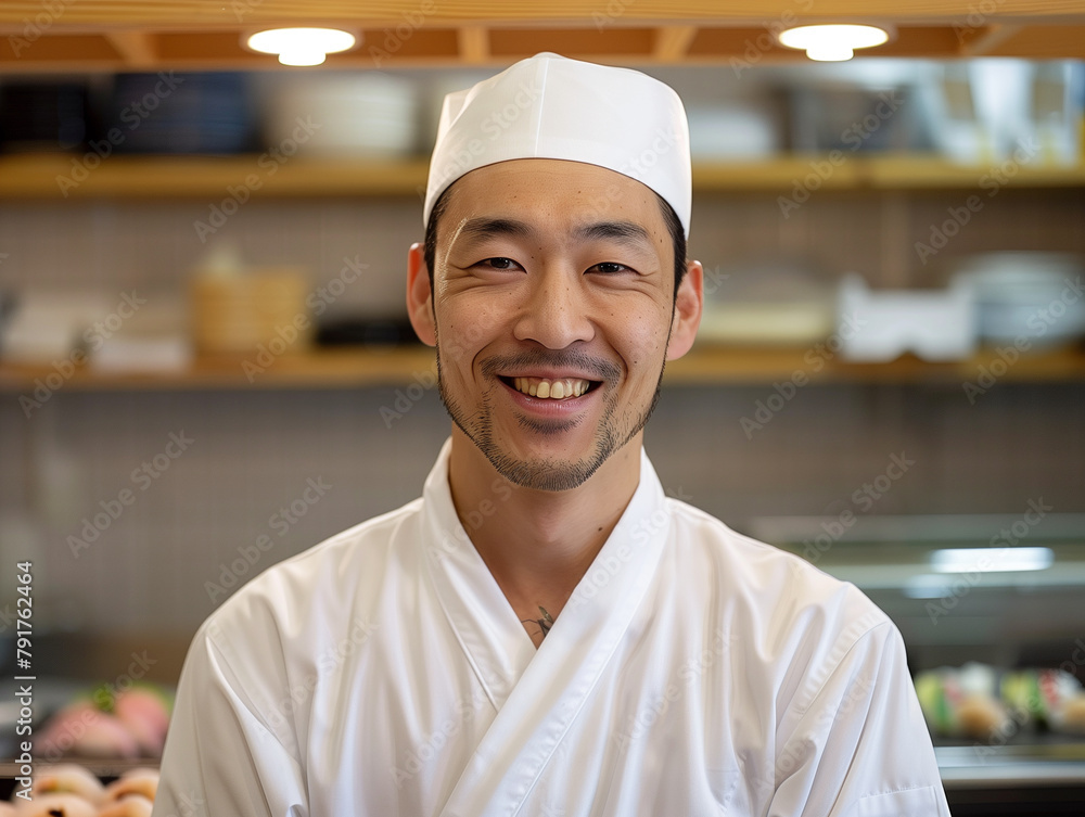 笑顔の寿司職人 笑顔の寿司職人