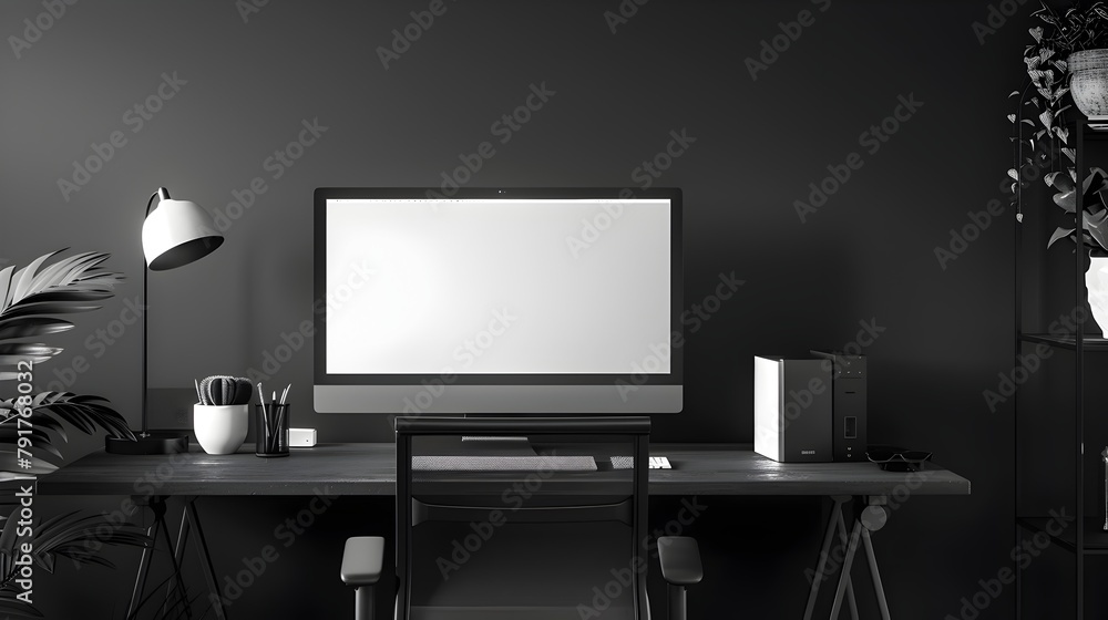 Minimalist Monochrome Computer Case Enhancing a Modern Home Office Setup Minimalist Monochrome Computer Case Enhancing a Modern Home Office Setup