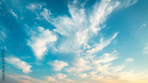 Beautiful sky with white clouds