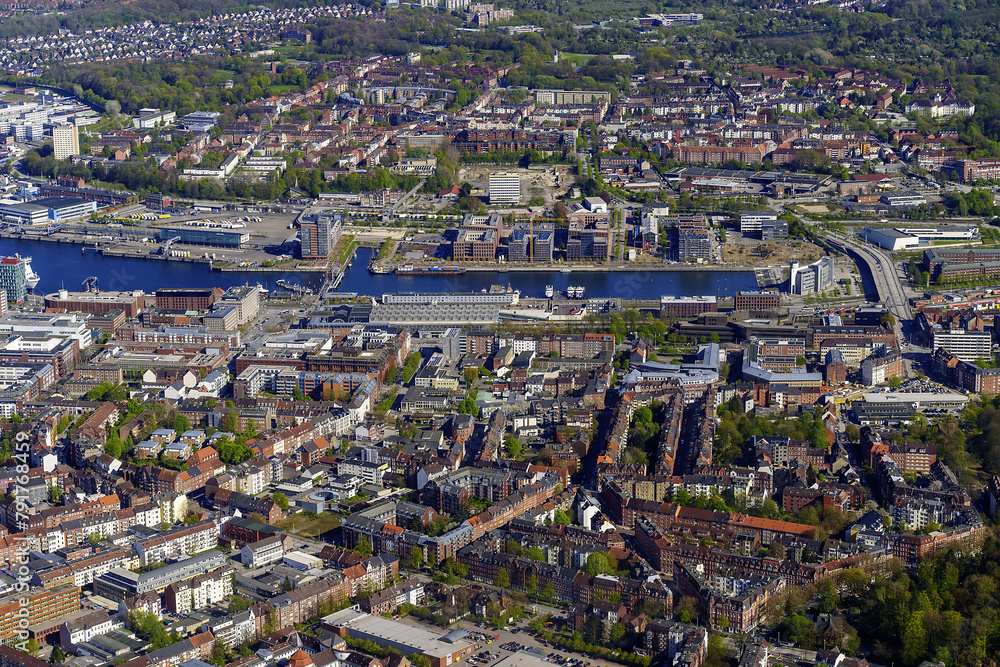 aerial view of the city kiel