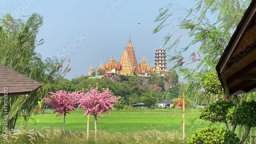 Wat Tham Suea, Kanchanaburi Province, Thailand, in a beautiful corner photo