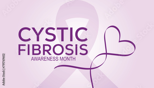 Cystic Fibrosis Awareness Month observed every year in May. Template for background, banner, card, poster with text inscription.