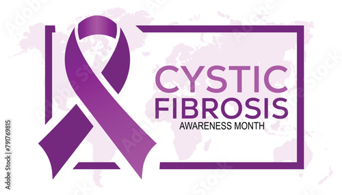 Cystic Fibrosis Awareness Month observed every year in May. Template for background, banner, card, poster with text inscription.