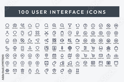 Standard User Interface Icons