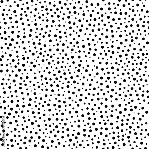 black and white snow texture, hand drawn dots, seamless pattern