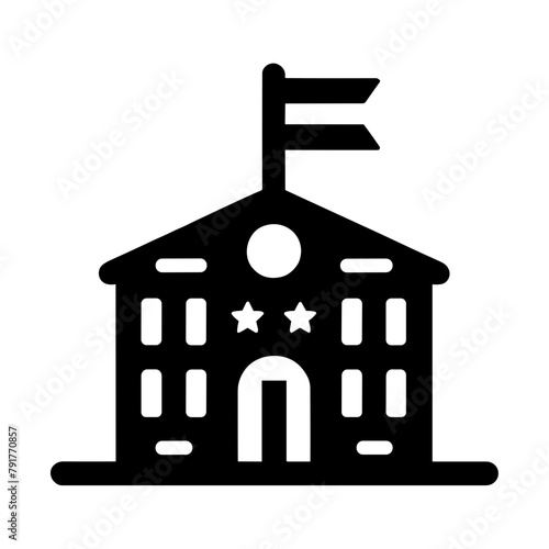 "Military Barrack Icon: Represents An Army Barrack As A Foundational Icon Of Military Camps, Highlighting The Vector Architecture Where Soldiers' Duties Begin."