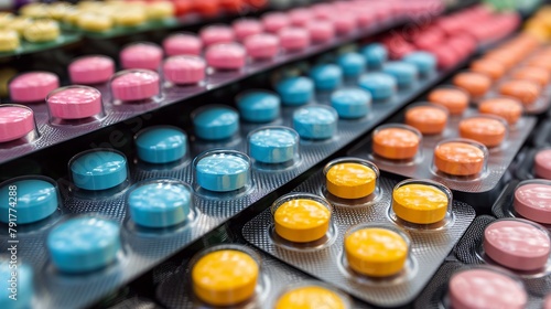 Pharma Assortment: Diverse Medicines Packs on Display