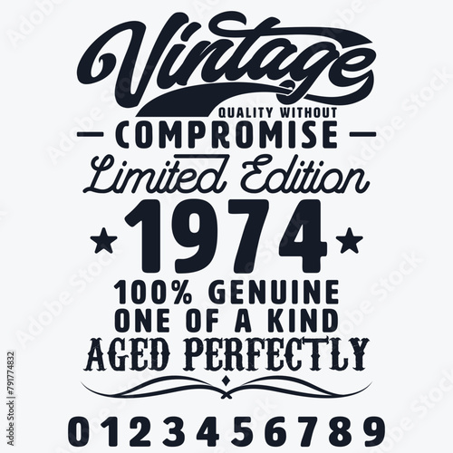 50th Birthday Gift Ideas For Him 50th Birthday T Shirt Custom Birthday Shirt Bday Present Vintage Born In 1974 Aged Perfectly Mens Tee