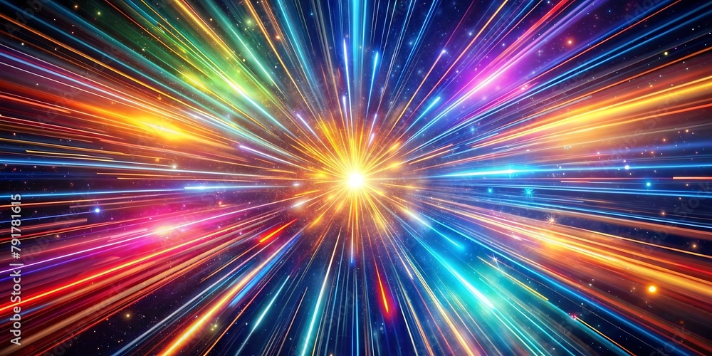 Naklejka premium Warping Time: Hyperspace Illumination