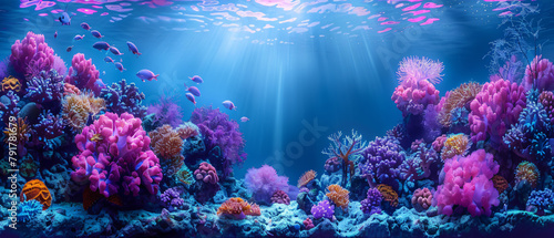spectacular coral reef - dreamlike underwater world