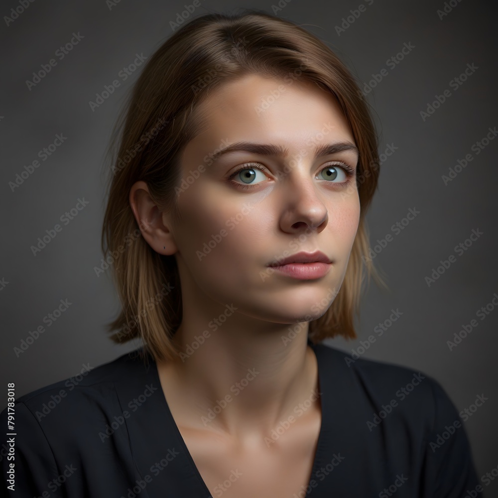 young woman in a job interview young woman in a job interview
