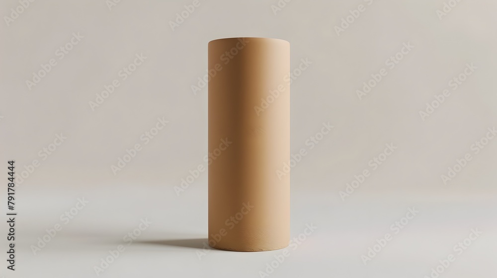 Minimalist Clay Cylinder Echoing the Elegance of Basic 3D Forms in Sculpture Minimalist Clay Cylinder Echoing the Elegance of Basic 3D Forms in Sculpture