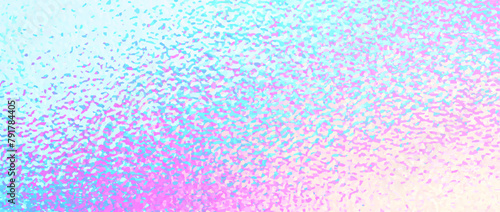 Hologram gradient background. Foil nacre paper, glitter blur effect. Gradation noise rainbow texture. Vector abstract foil illustration for web, card, bg, certificate, wedding design