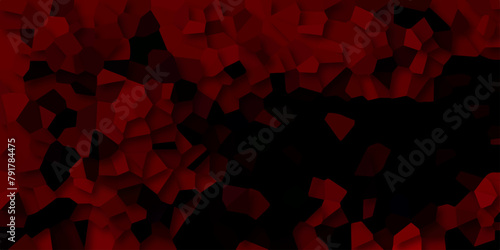 Abstract Seamless Multicolor Broken Stained-Glass Geometric Retro Tiles Pattern Quartz Crystal 3D Voronoi Diagram for Fabric Printing, Website Bg, Presentations, Brochures, & Luxury/Premium Packaging.